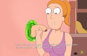 El juego porno de Rick y Morty con gloryhole dimensional