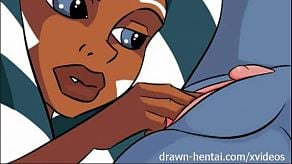 Sexo lésbico con Ahsoka Tano de Star Wars hentai