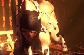 Tremenda follada en la granja con una hentai cowgirl